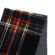 Plaid Rayon/Poly Velvet - Black