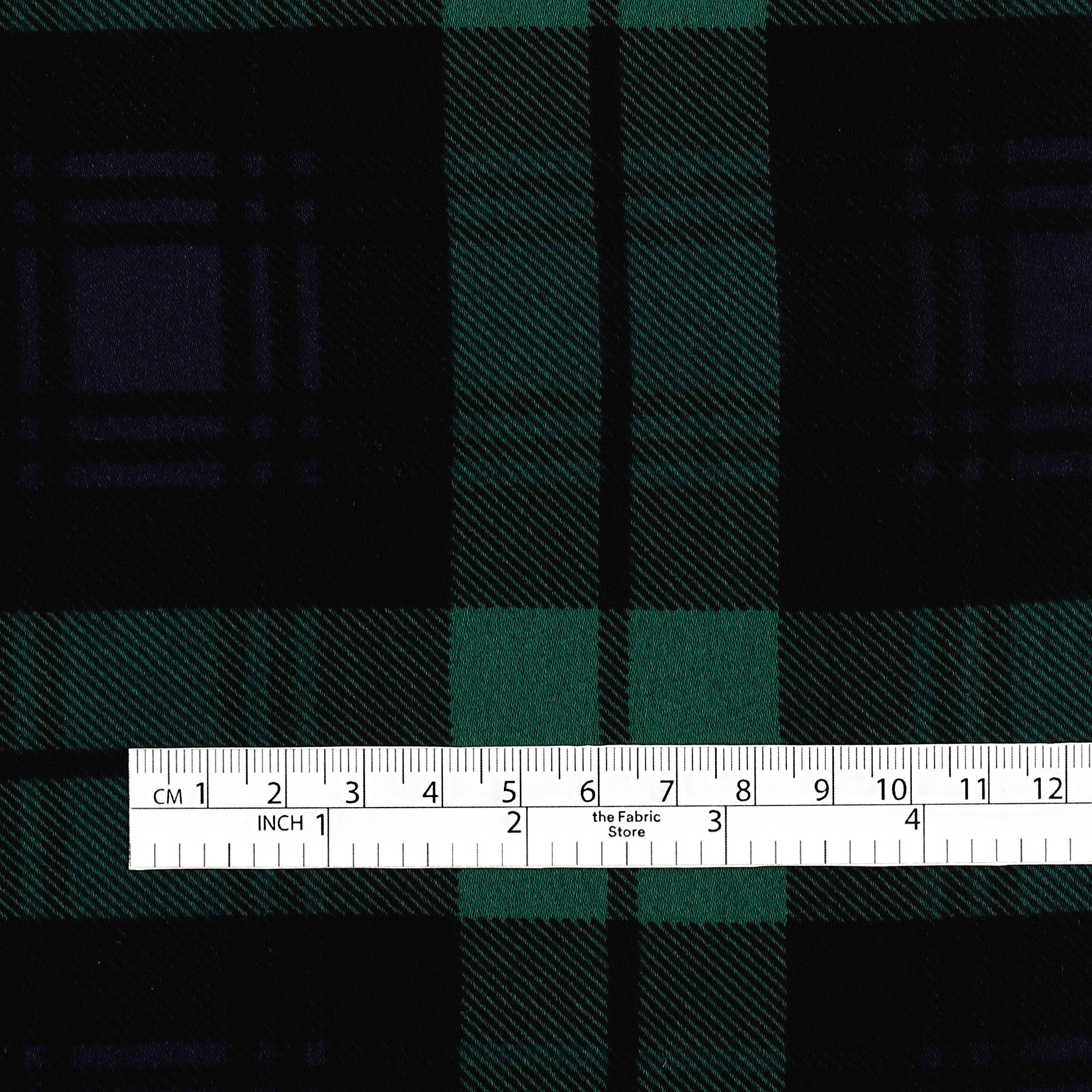 Plaid Viscose Double Georgette - Malachite (2nd Grade)