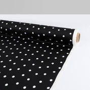 Polka Dot Cotton Sateen - Black