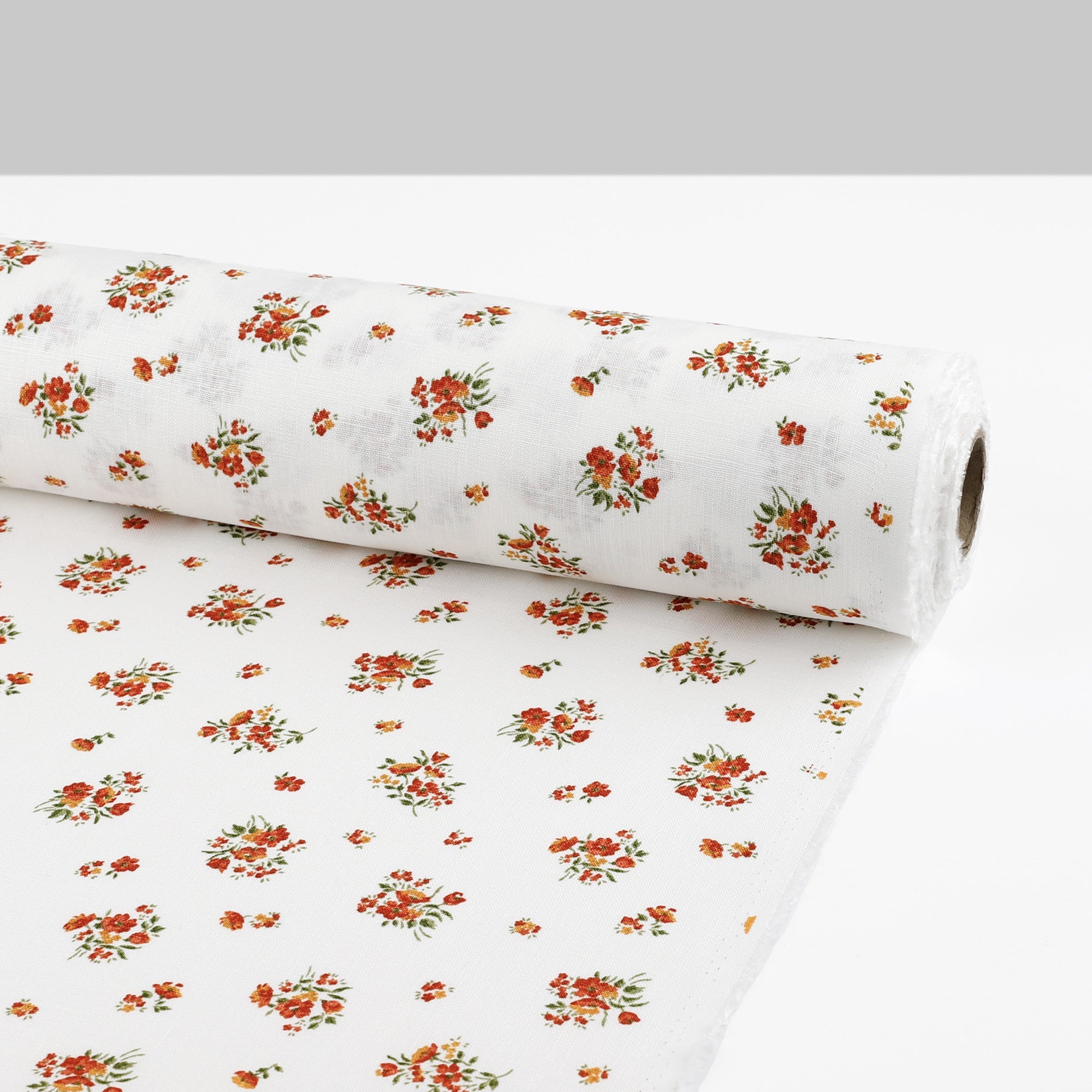 Pretty Posy Linen - Terra Rosa