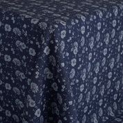 Printed Blooms Linen - Marine