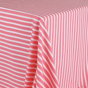 Bold Printed Stripe Cotton Shirting - Lipstick
