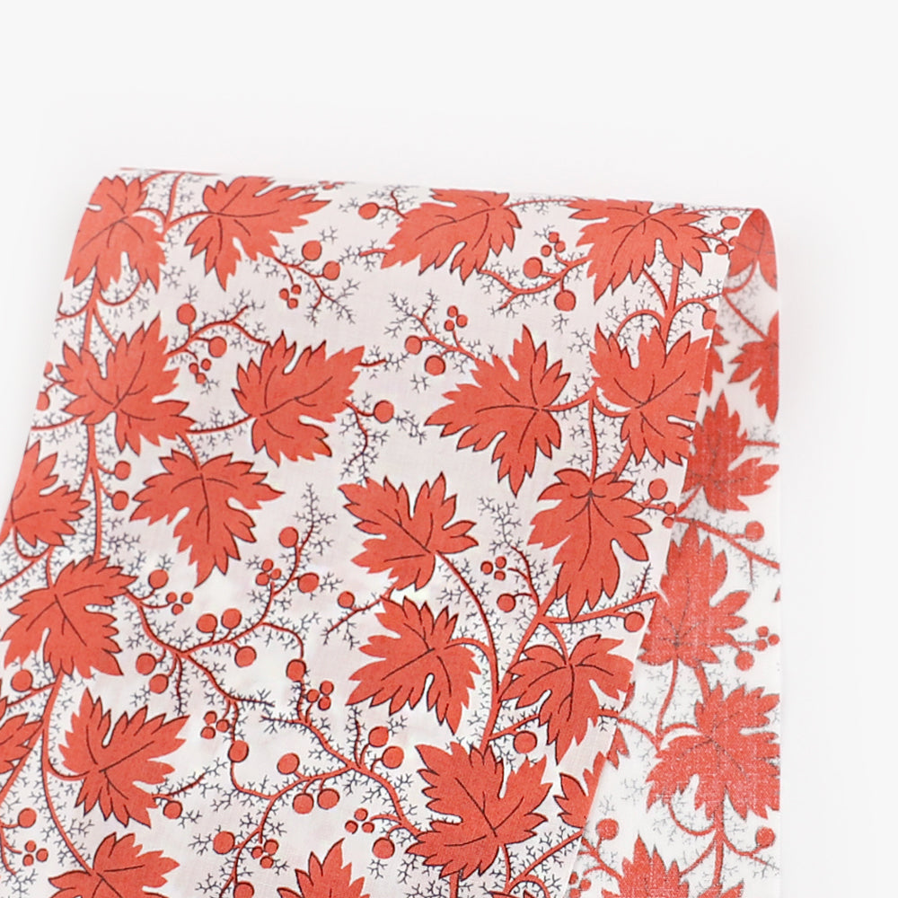 Vine Leaves Cotton - Russet