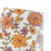Retro Dahlia Shirred Cotton/Elastane - White