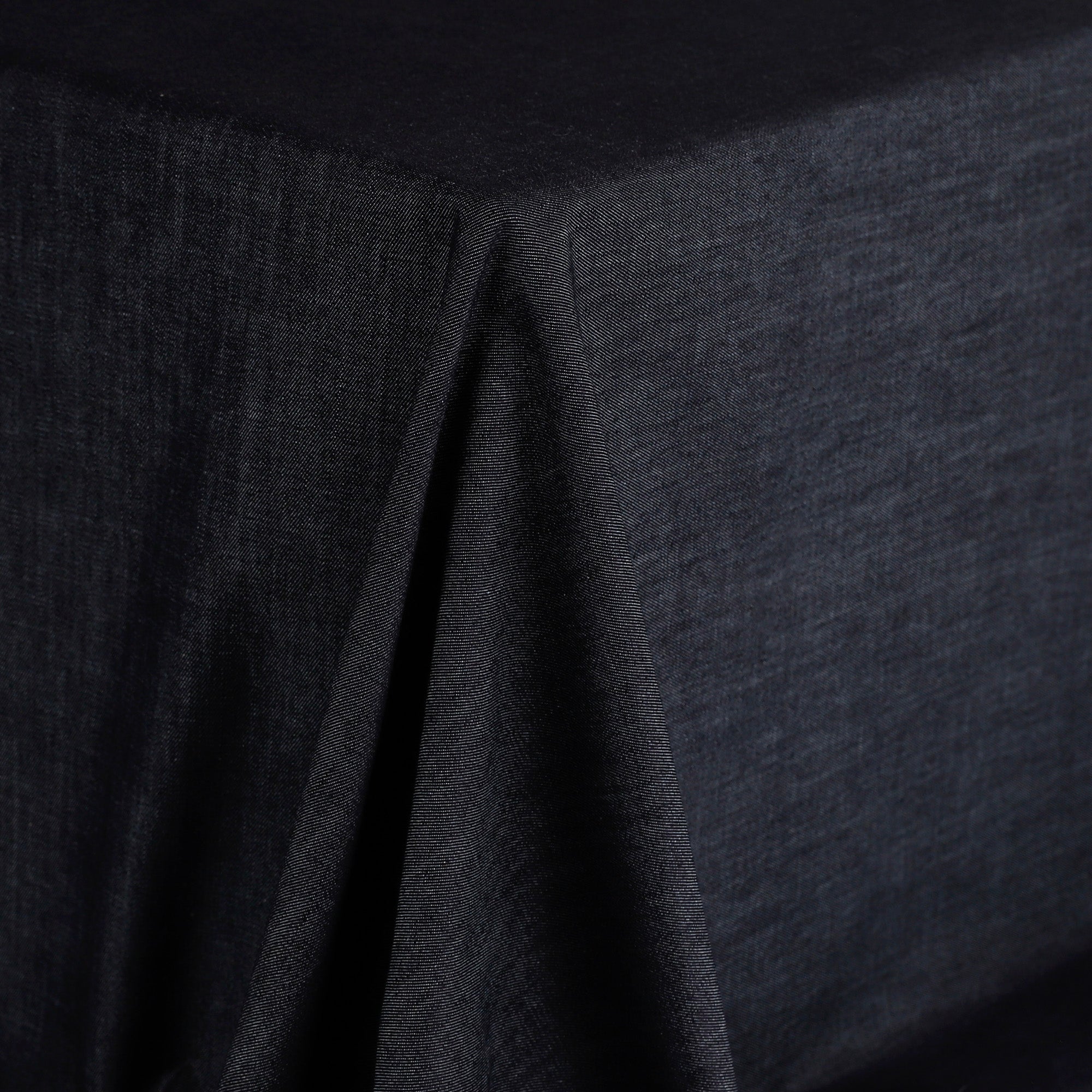 Reverse Paisley Stretch Denim - Ink