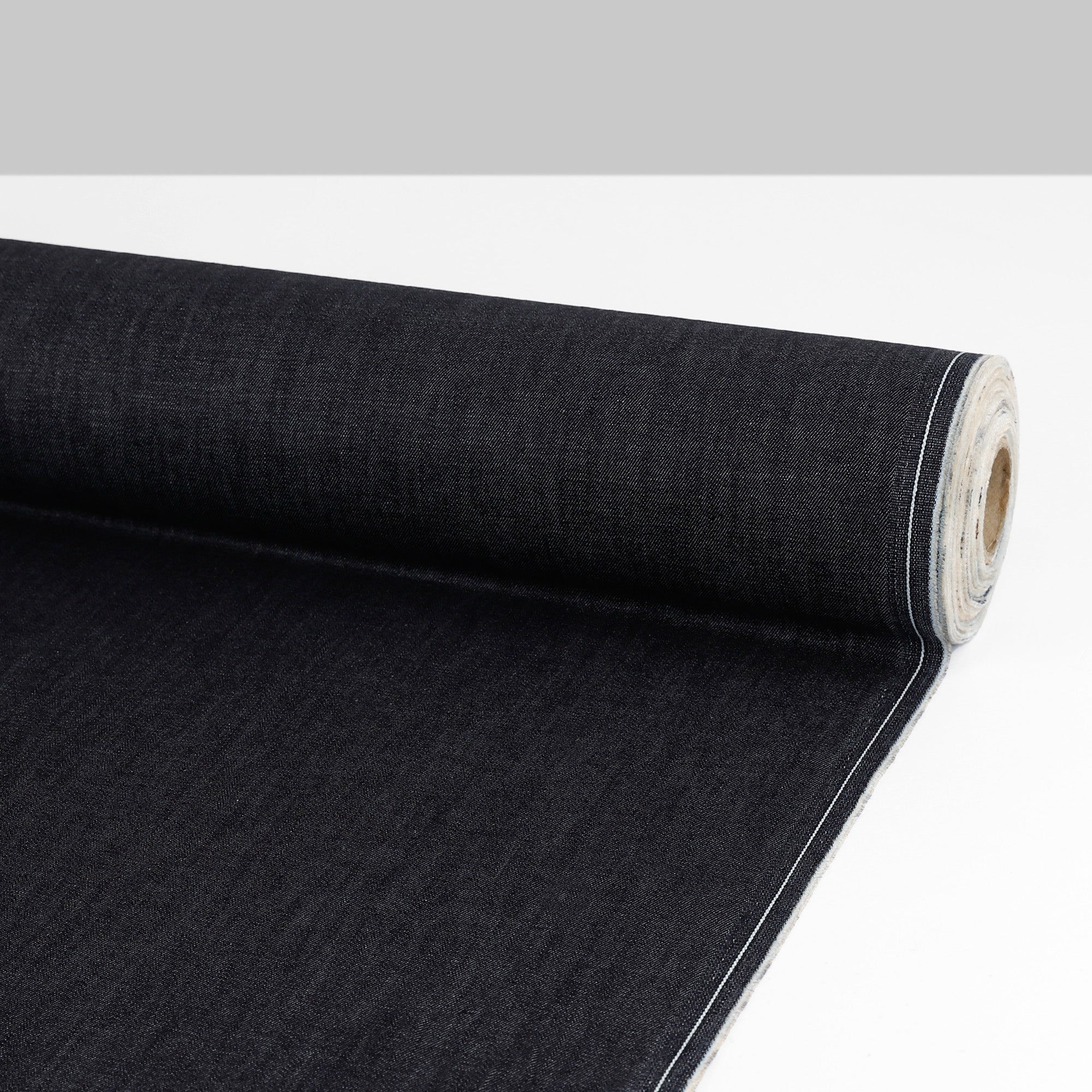 Reverse Paisley Stretch Denim - Ink