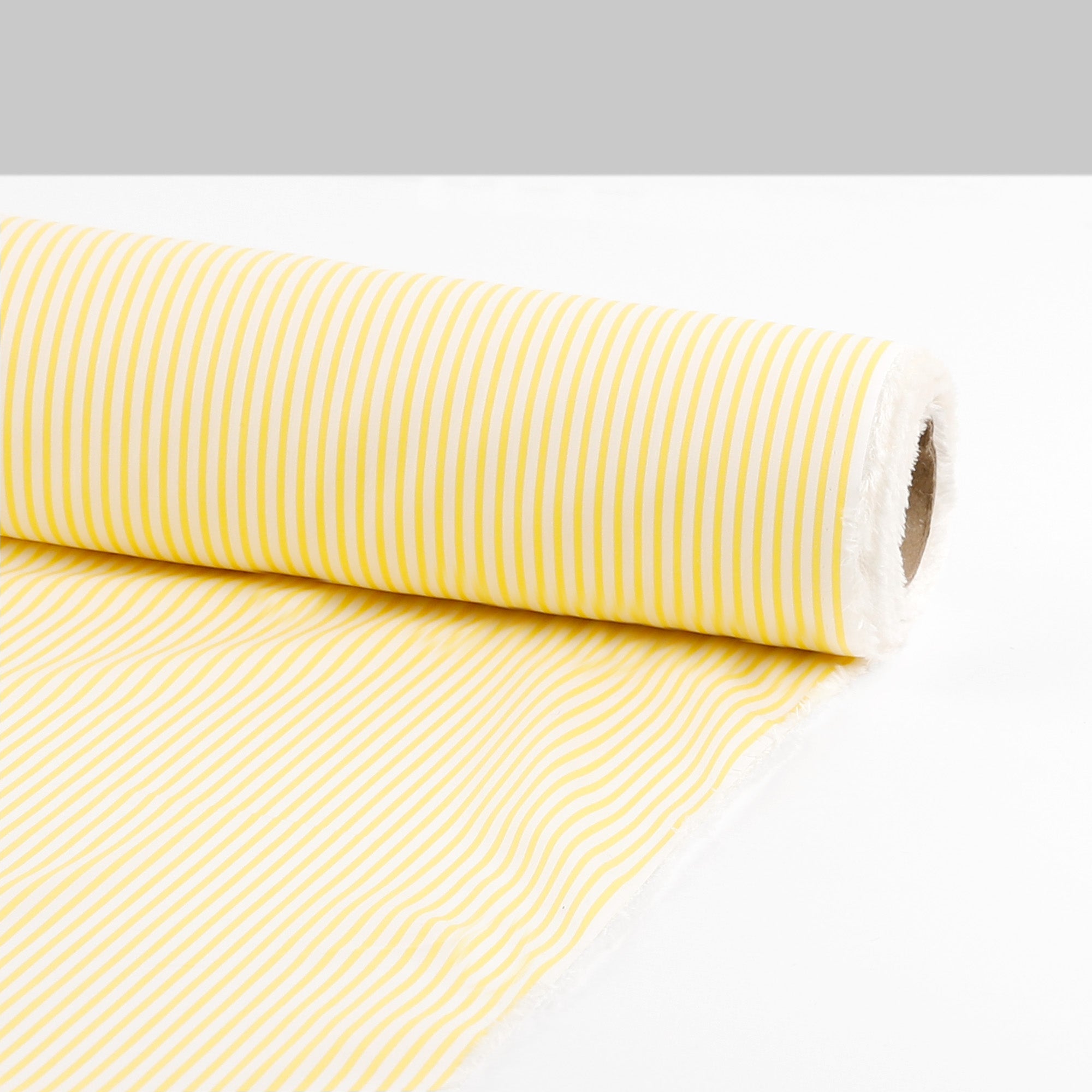 Candy Stripe Cotton / Cupro Shirting - Lemon