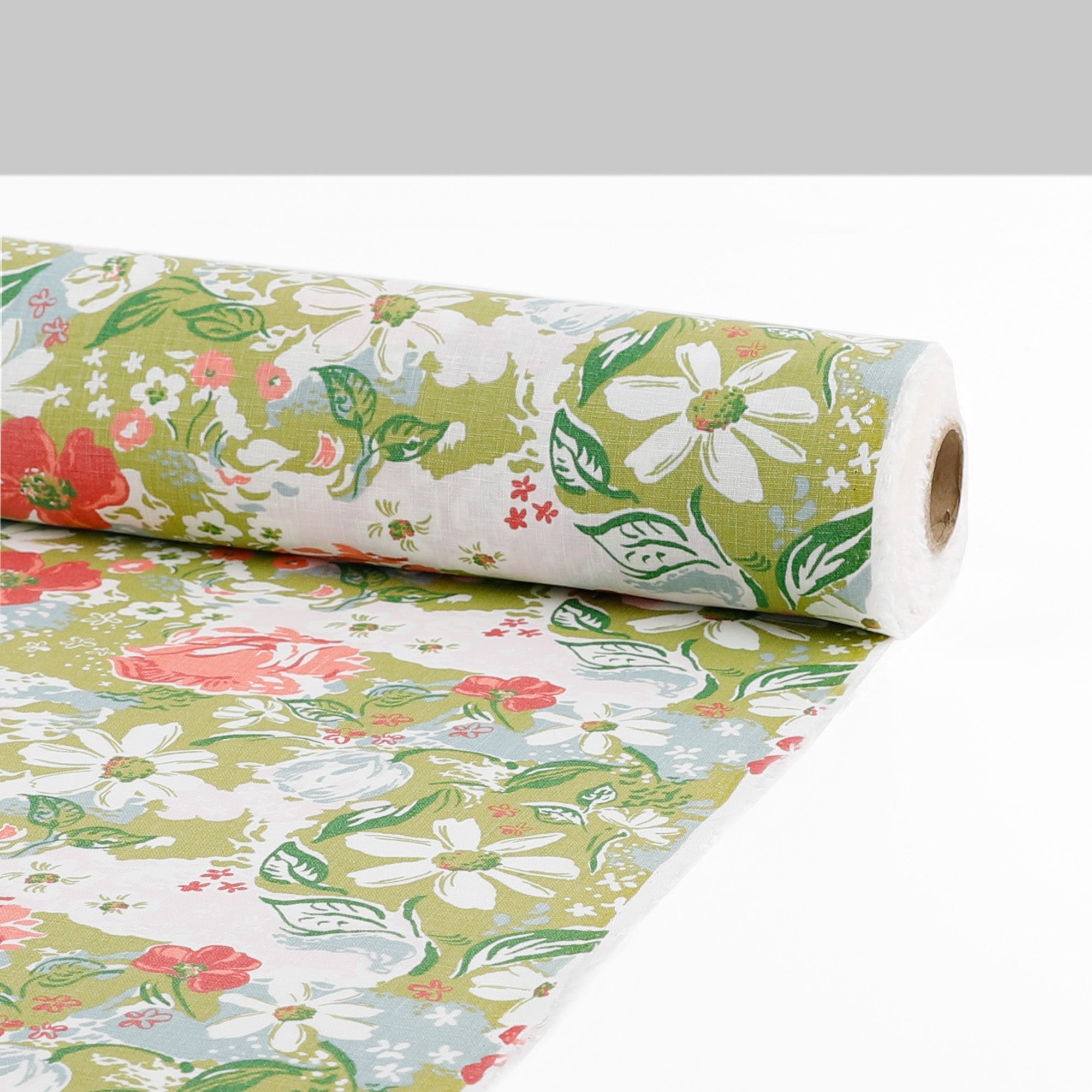 Cottage Floral Linen - Pea