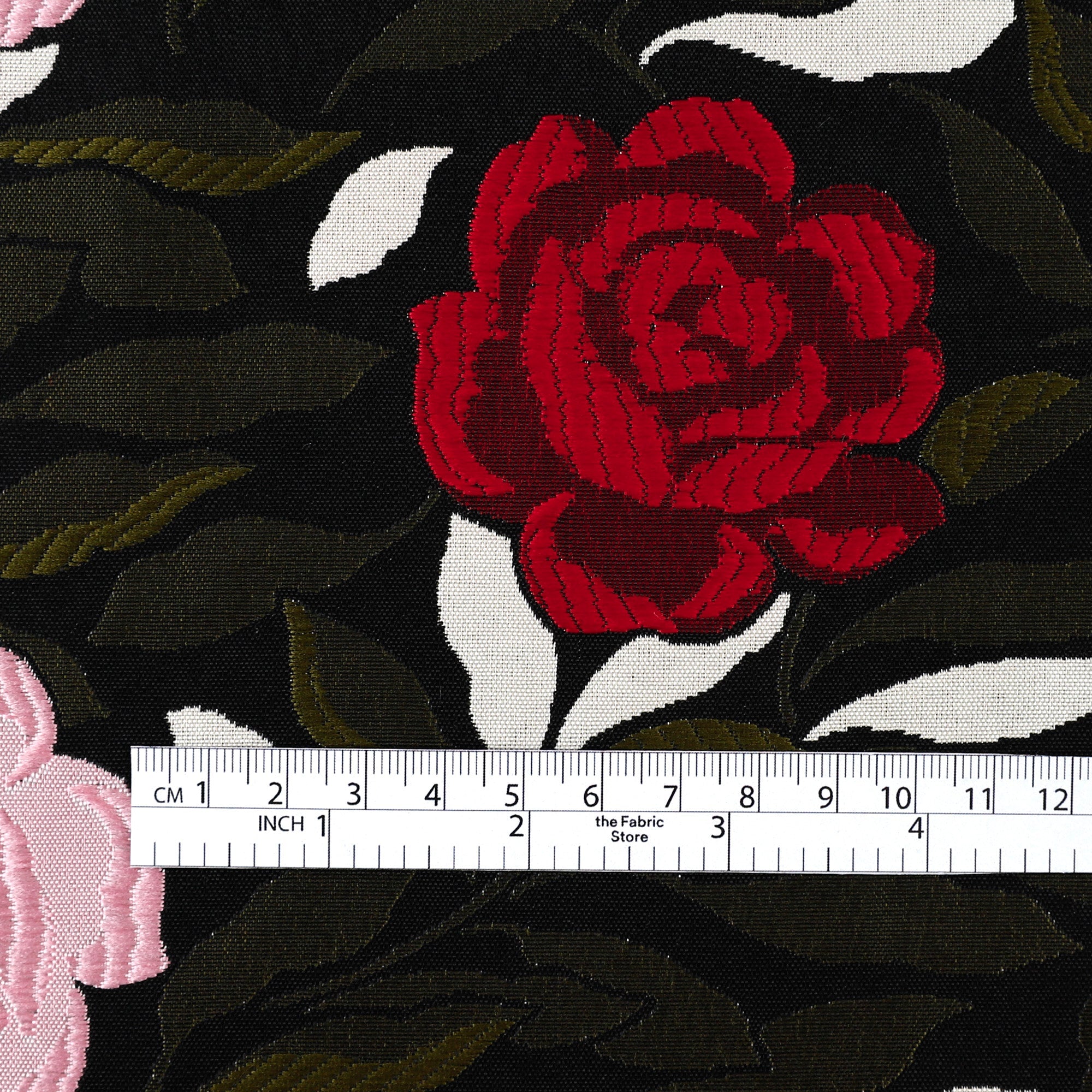 Rose Bed Jacquard - Pink / Red