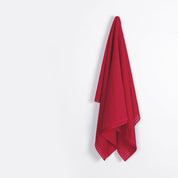 Sheer Woven Grid Poly / Nylon - Raspberry Red