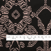 Dotty Line Poly Crepe - Black / Taupe