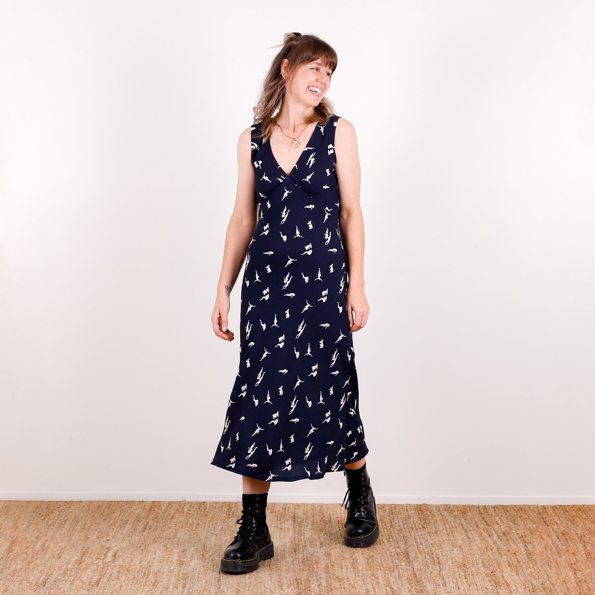 Dancing Nymphs Viscose/Rayon Crepe - Midnight