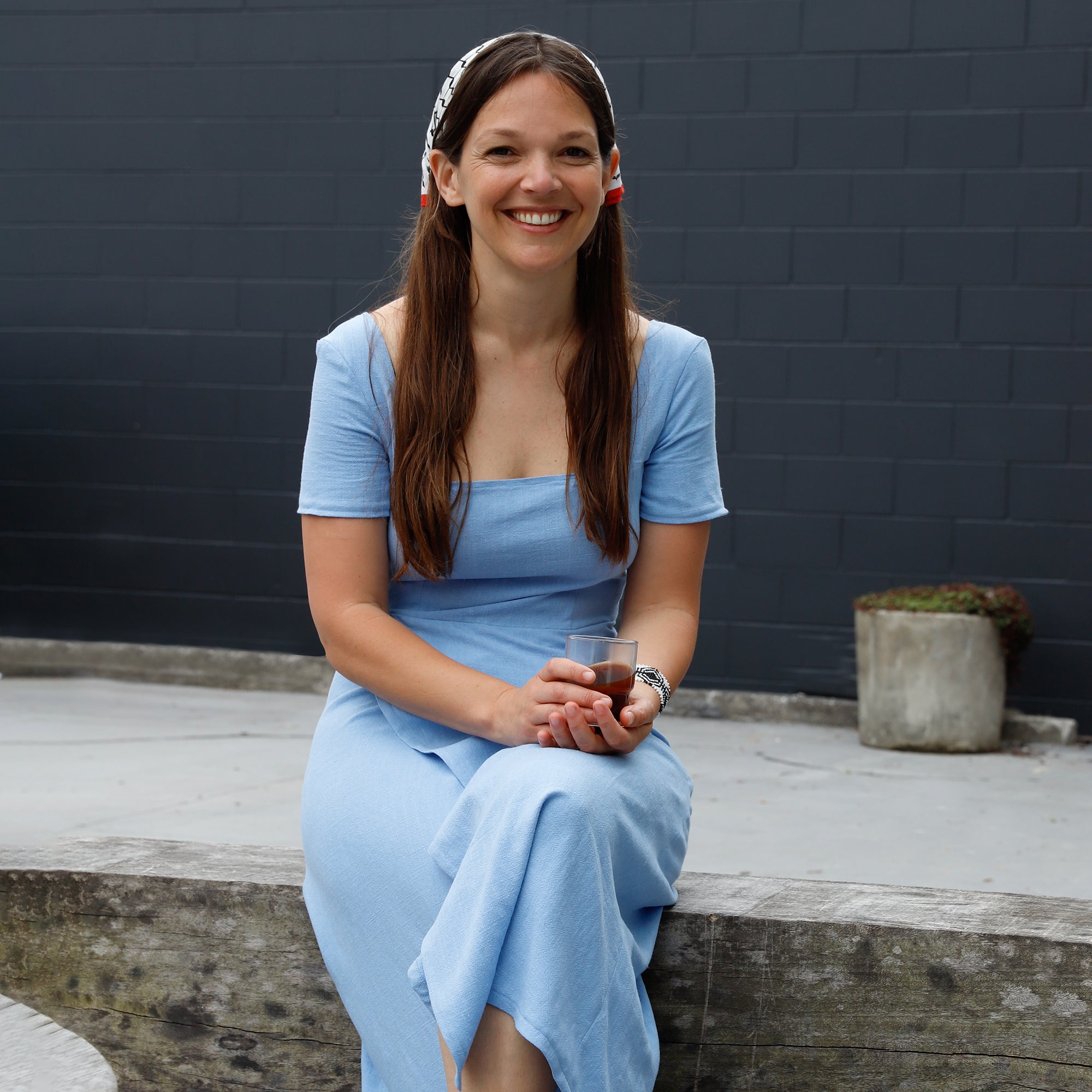 Slubby Rayon / Linen Crepe - Sky