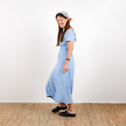 Slubby Rayon / Linen Crepe - Sky