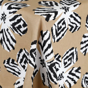 Zebra Flower Linen - Sand