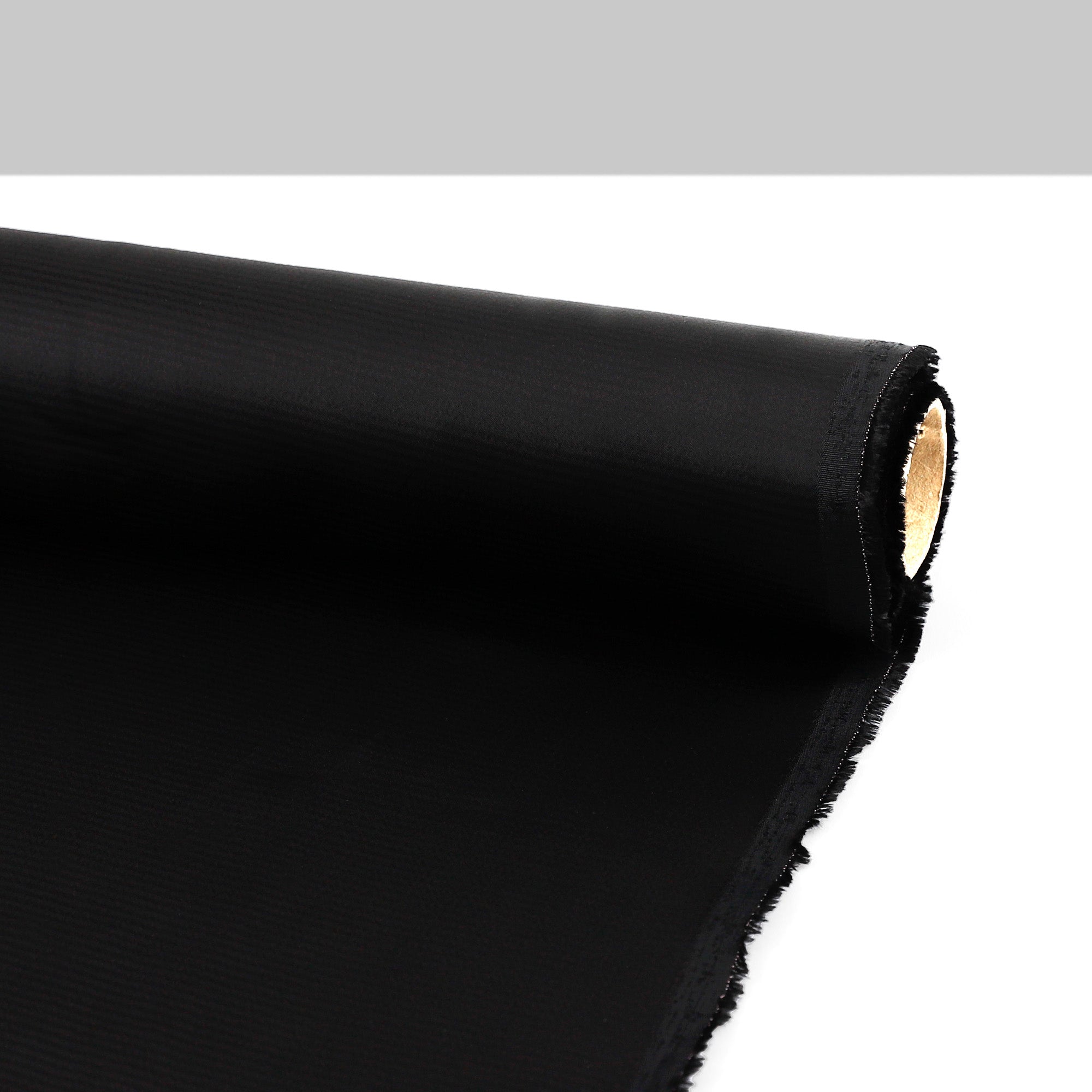 Self Stripe Rayon Satin - Black