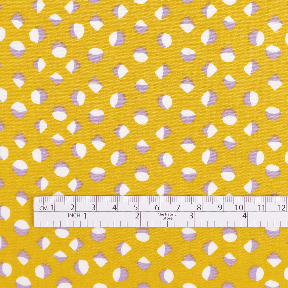 Shadow Shapes Stretch Cotton Poplin - Forsythia