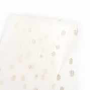 Metallic Dappled Spot Sheer Silk - Ivory / Gold