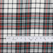 Graphic Plaid Cotton / Poly Voile - Black Mix