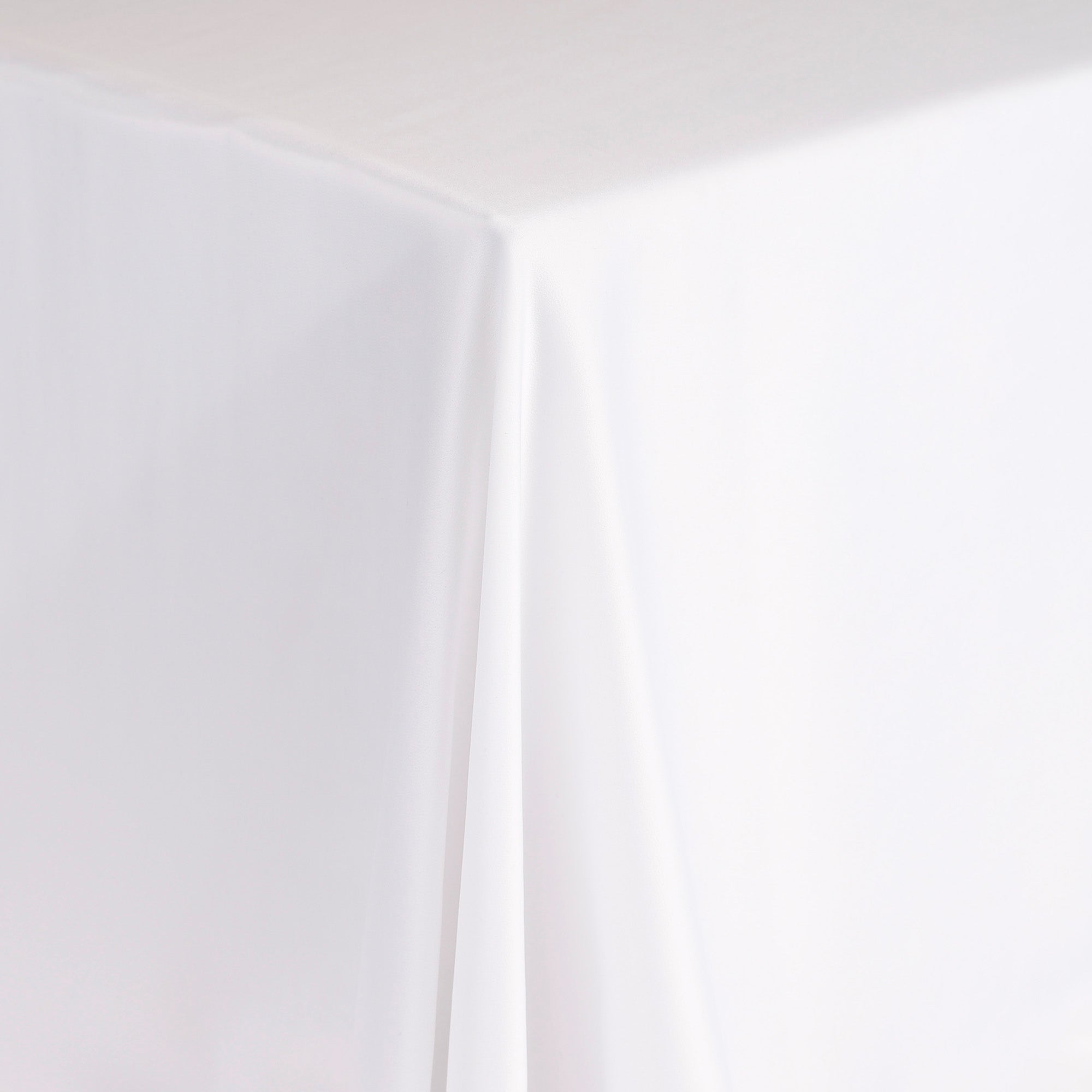 Sheer Poly Satin - White