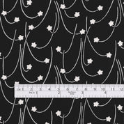 Shooting Star Satin Backed Crepe - Black