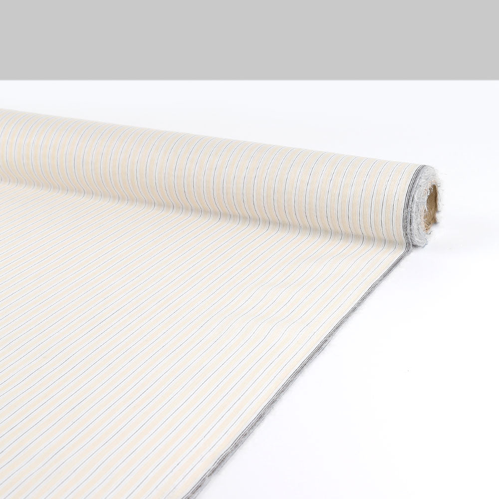 Sandwich Stripe Cotton / Silk - Yellow