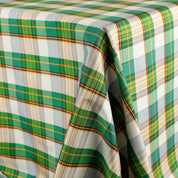 Plaid Silk/Poly Taffeta - Green Primary (4.8m Bundle)