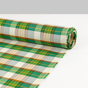 Plaid Silk/Poly Taffeta - Green Primary (4.8m Bundle)