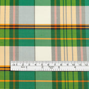 Plaid Silk/Poly Taffeta - Green Primary (4.8m Bundle)