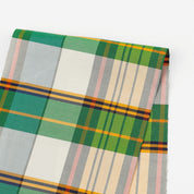 Plaid Silk/Poly Taffeta - Green Primary (4.8m Bundle)