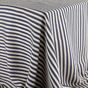 Slubby Stripe Viscose / Silk - Navy