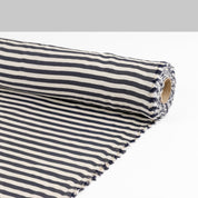 Slubby Stripe Viscose / Silk - Navy