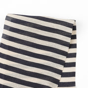 Slubby Stripe Viscose / Silk - Navy