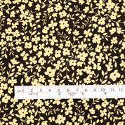 Princess Flower Cotton Poplin - Cream/Black