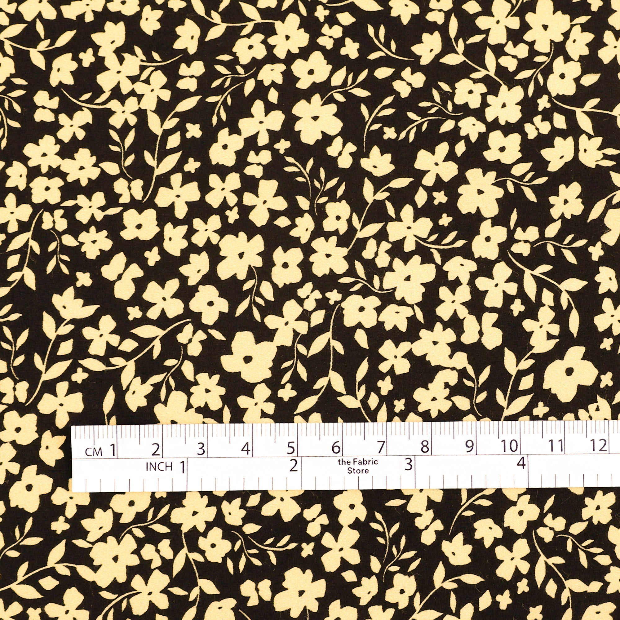 Princess Flower Cotton Poplin - Cream/Black