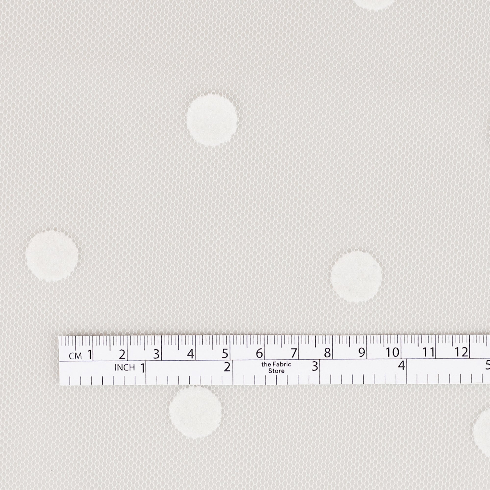 Flocked Dot Tulle - Ivory