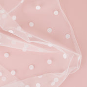 Flocked Dot Tulle - Ivory