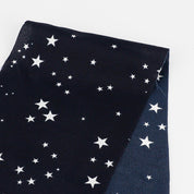 Star Print Poly Crepe De Chine - Navy