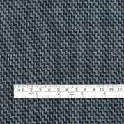 Stepped Wool Blend Coating - Blue Mix