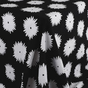 Mod Flower Stretch Seersucker Cotton - Black / White