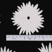 Mod Flower Stretch Seersucker Cotton - Black / White