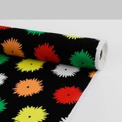 Mod Flower Stretch Seersucker Cotton - Black / Multi