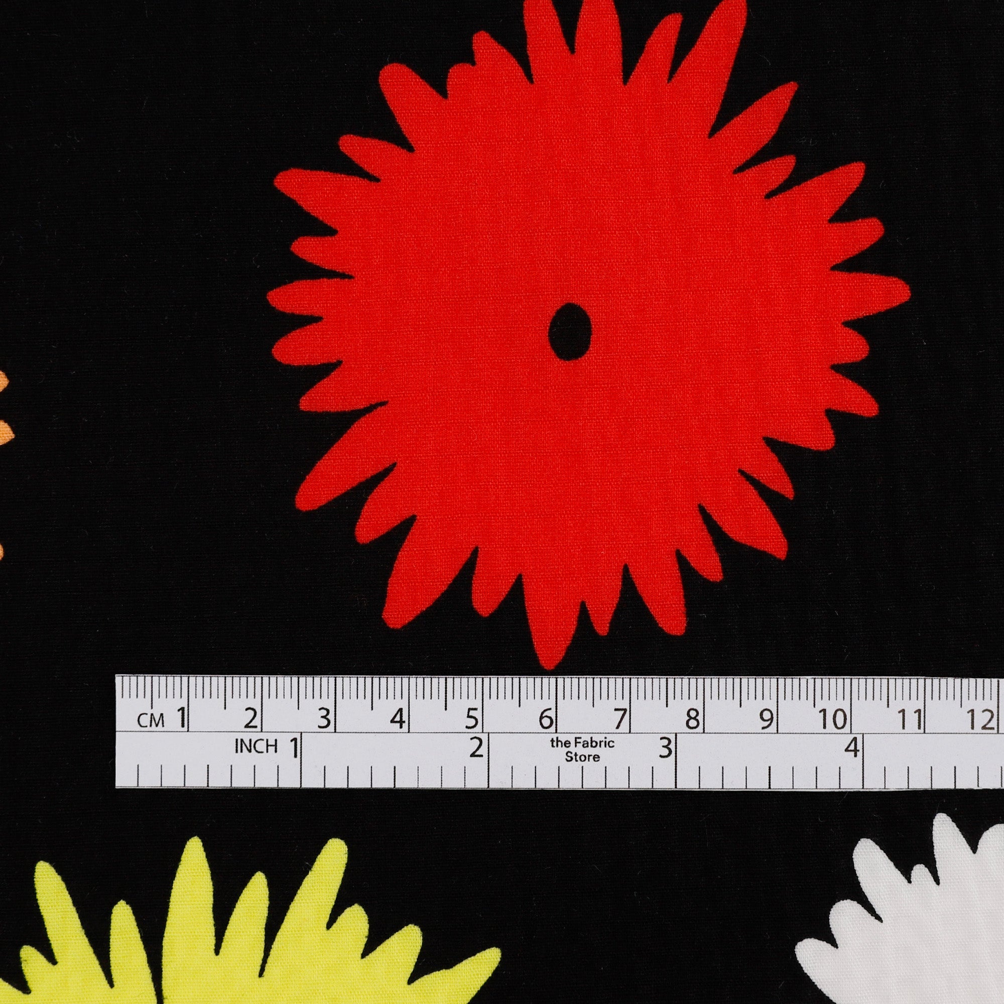 Mod Flower Stretch Seersucker Cotton - Black / Multi