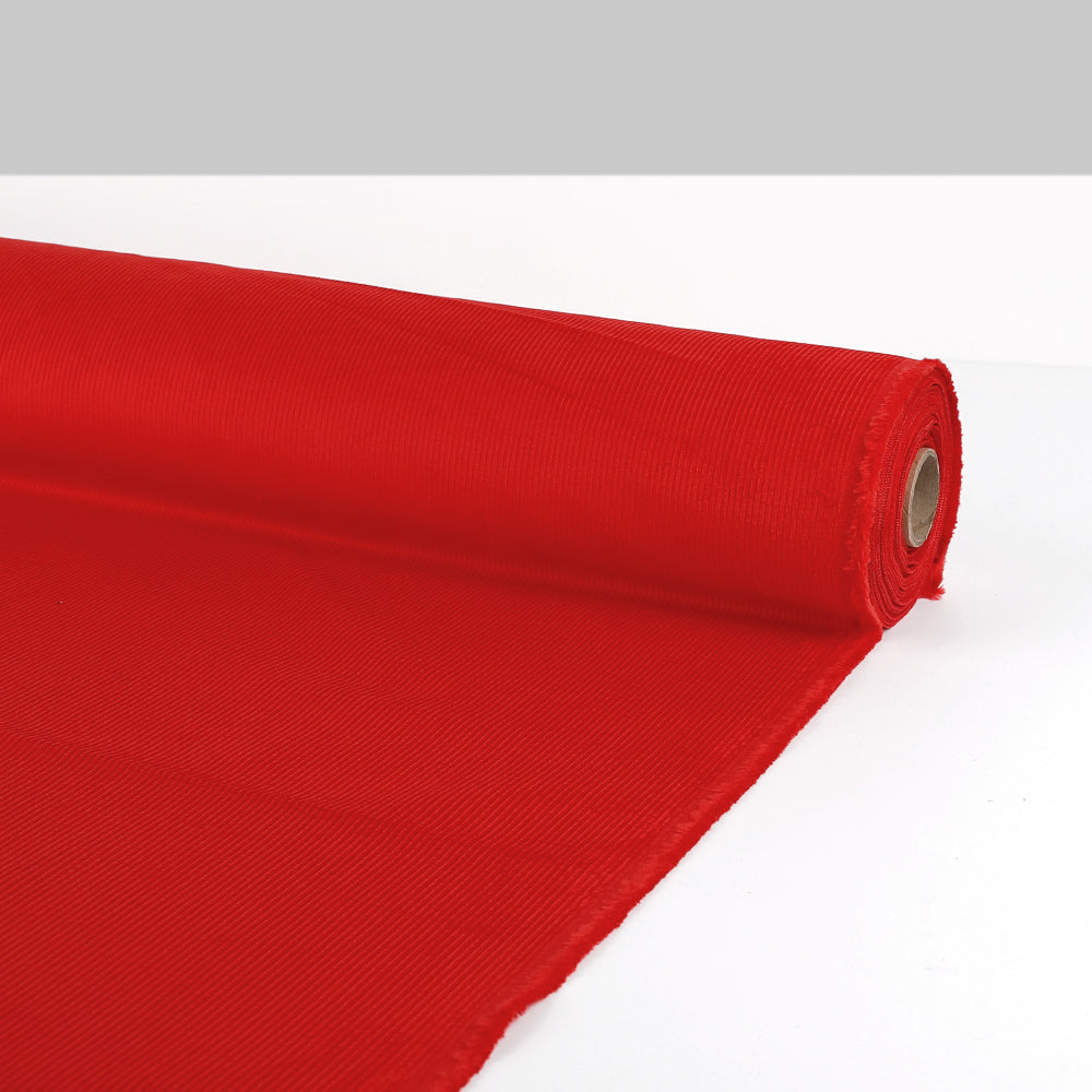 Stretch Cotton Corduroy - Primary Red