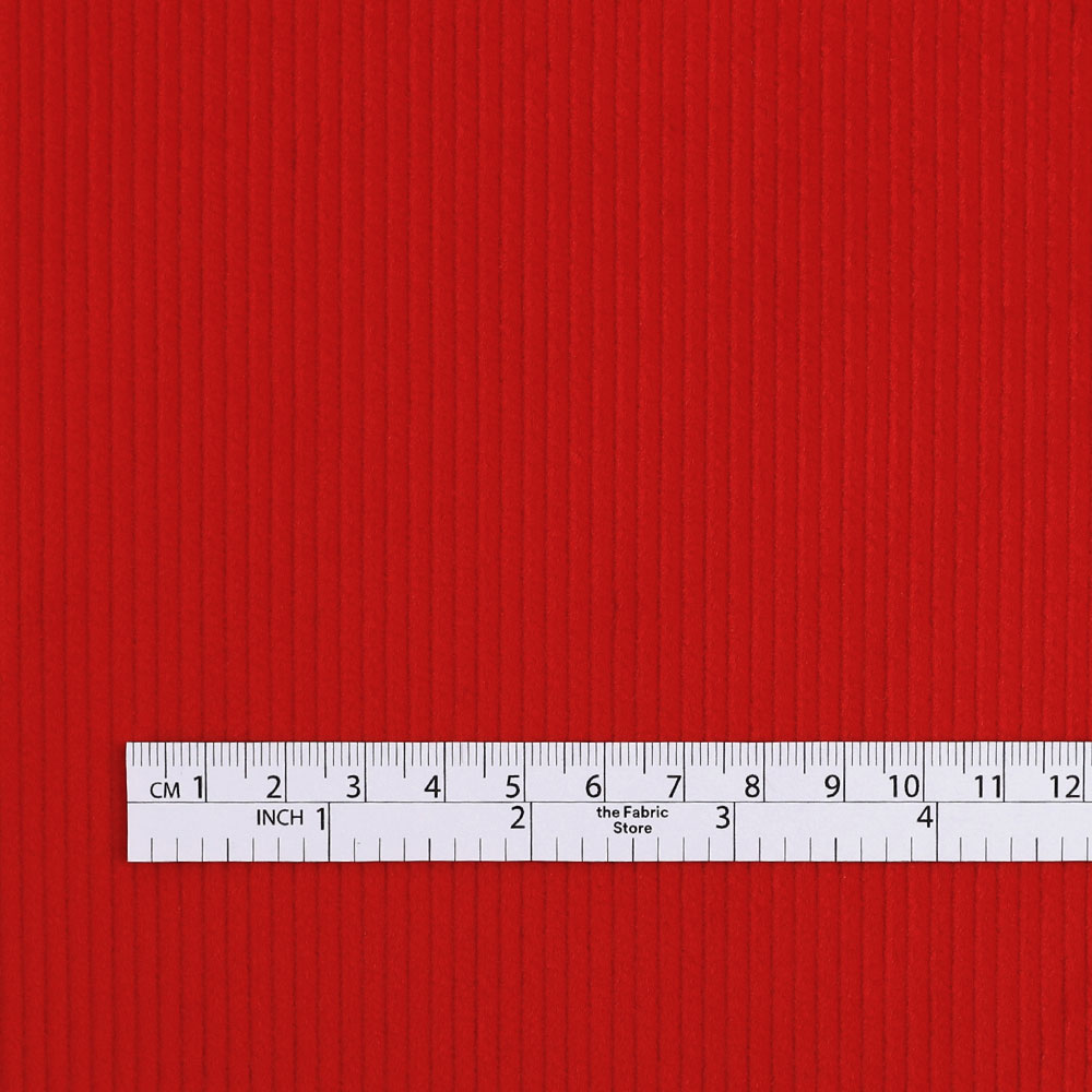 Stretch Cotton Corduroy - Primary Red