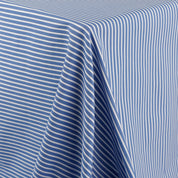 Stretch Cotton Stripe Shirting - Blue
