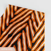 Painted Herringbone Stretch Mesh - Pumpkin