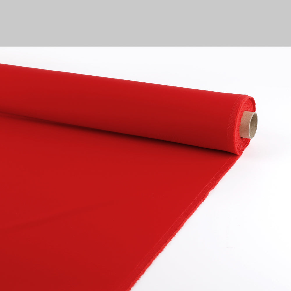 Stretch Poly / Viscose Twill Suiting - Scarlet