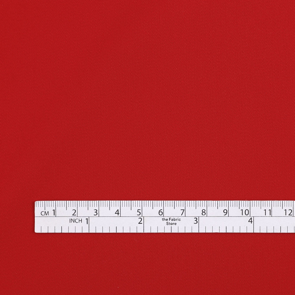 Stretch Poly / Viscose Twill Suiting - Scarlet