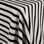 Stretch Rayon/Poly Striped Knit - Black/White